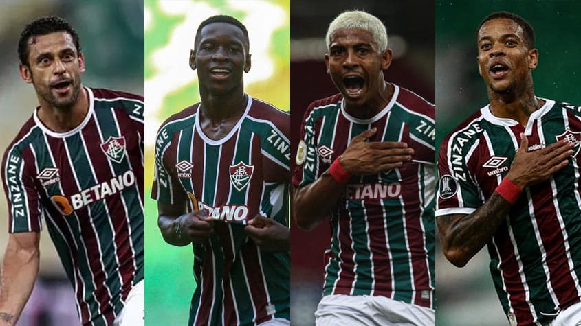 Fred, Luiz Henrique, John Kennedy e Caio Paulista, do Fluminense.