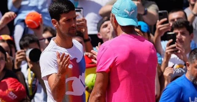 Novak Djokovic e Rafael Nadal em Madri