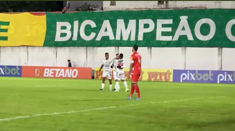 Brusque comemorando gol de Álvaro