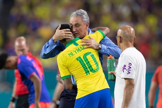 Brasil x Colômbia - Neymar e Tite