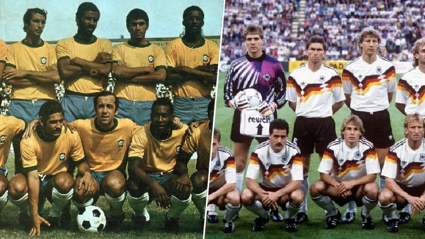 seleção brasileira de 1970 e da seleção alemã de 1990