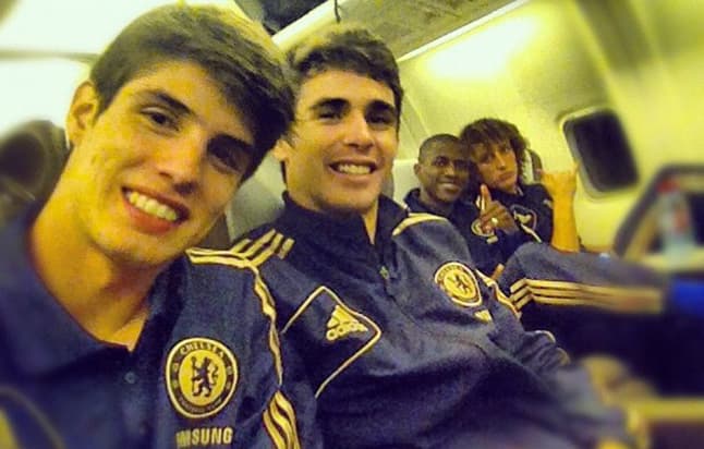 Chelsea - Lucas Piazon e Oscar (Foto: Reprodução/ Instagram)