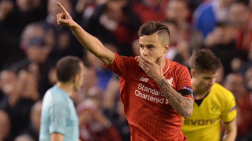 HOME - Liverpool x Borussia Dortmund - Liga Europa - Philippe Coutinho (Foto: Oli Scarff/AFP)