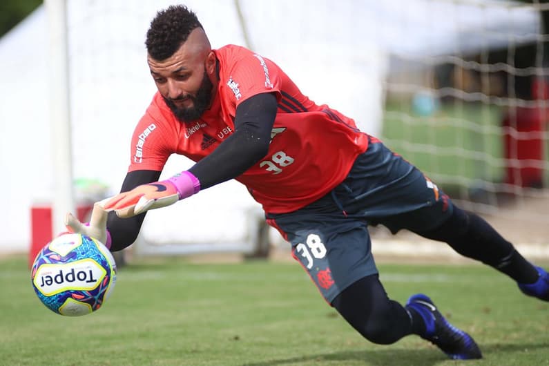 Alex Muralha em treino no Flamengo (Gilvan de Souza / Flamengo)