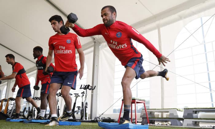 Daniel Alves - Treino do PSG