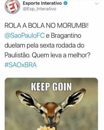 Postagem EI sobre SPFC