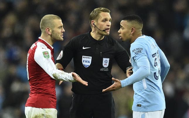 Wilshere e Gabriel Jesus - Arsenal x Manchester City