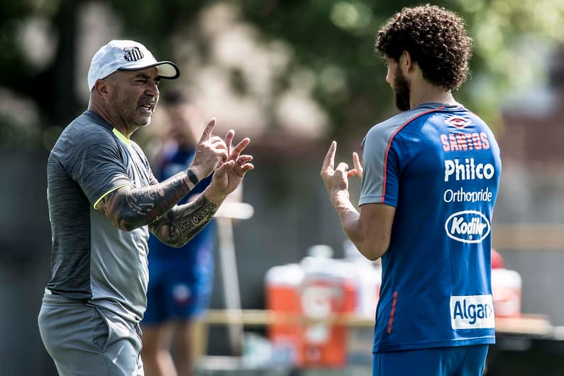 Sampaoli e Victor Ferraz