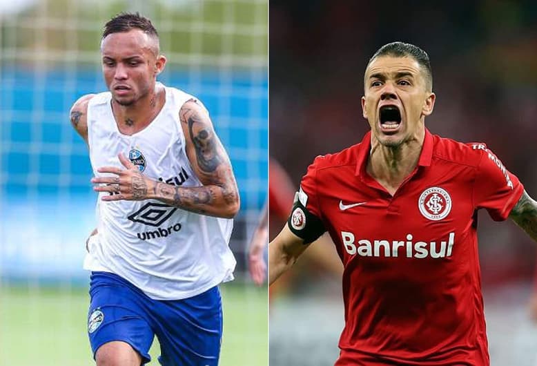 Montagem - Everton (Grêmio) / D'Alessandro (Internacional)