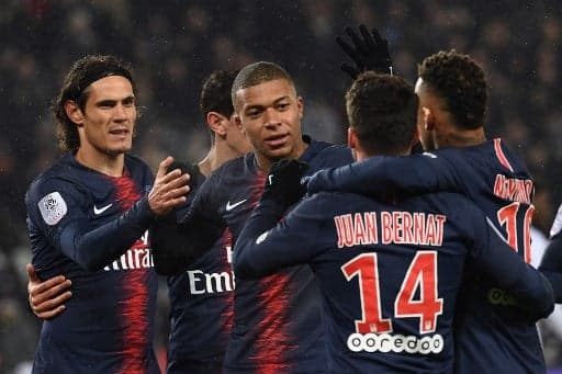 Cavani, Mbappé, Bernat e Neymar - PSG x Guingamp