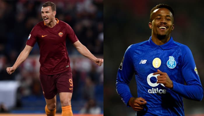 Roma x Porto - Dzeko e Militão