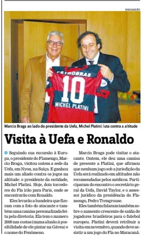 Márcio Braga e Michel Platini