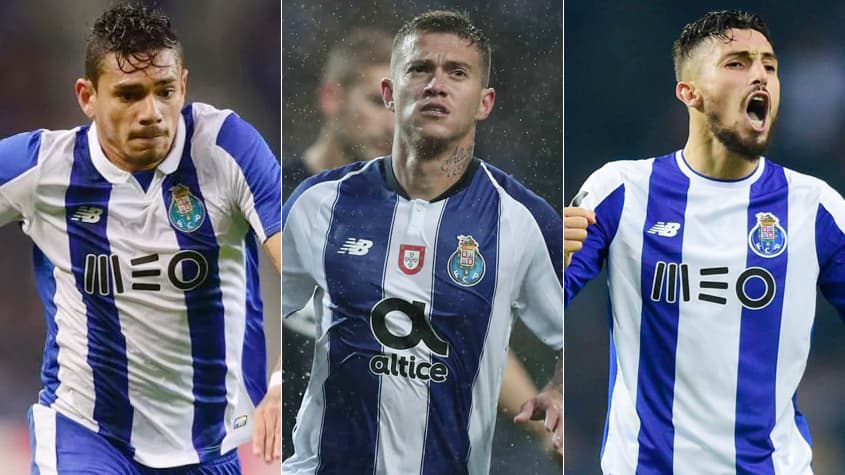 Montagem Tiquinho Soares/Otávio/Alex Telles (Porto)