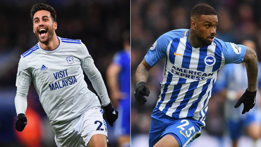 Montagem - Victor Camarasa (Cardiff) / Jurgen Locadia (Brigthon)