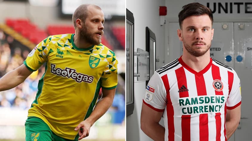 Montagem - Teemu Pukki (Norwich) / Scott Hogan (Sheffield United)