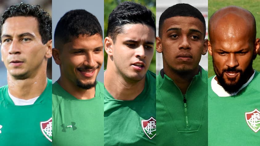 Montagem - Ganso, Yuri, Léo Artur, Brenner e Bruno Silva