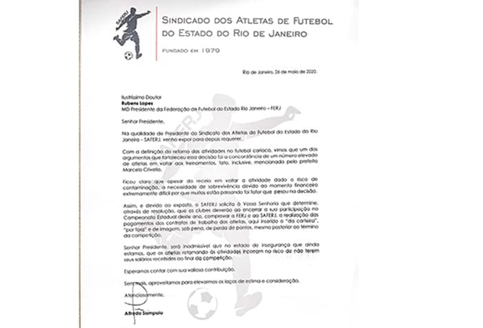 Sindicato dos Atletas de Futebol - Documento