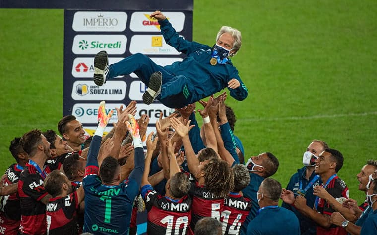 Jorge Jesus Comemoração - Flamengo Campeão Carioca 2020