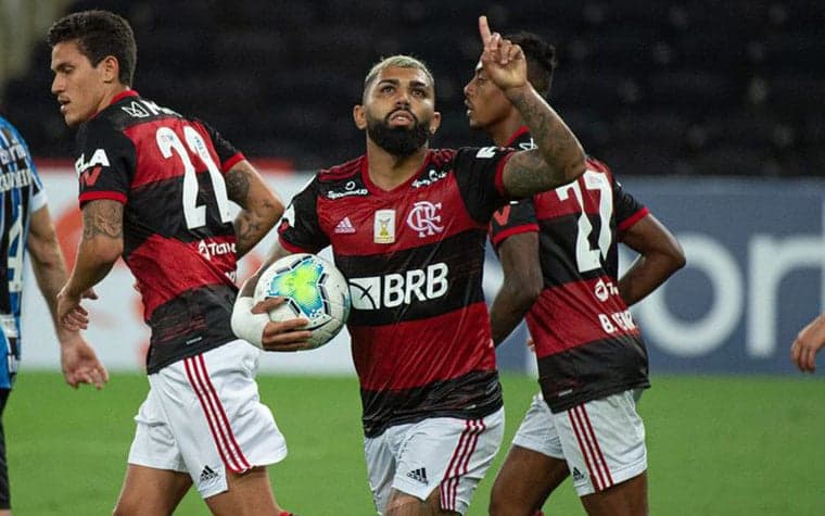 Gabigol, Bruno Henrique e Pedro - Flamengo escalação