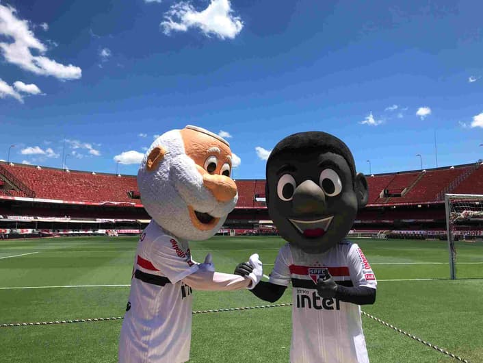 Diamantinho passou a ser outro mascote do São Paulo em 2020 (Foto: Divulgação/São Paulo)