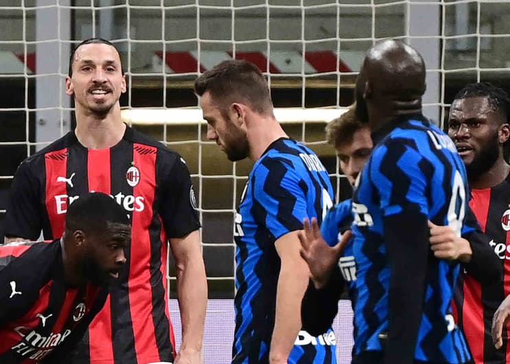 Inter de Milão x Milan - Briga entre Lukaku e Ibrahimovic