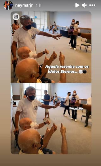 Story de Neymar falando com Pepe