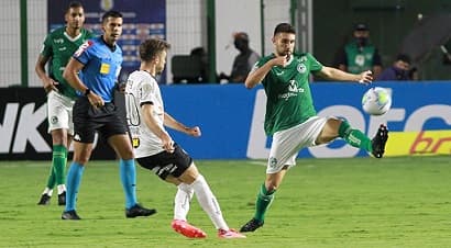 O Galo não conseguiu vazar a defesa goiana e saiu derrotado da Serrinha