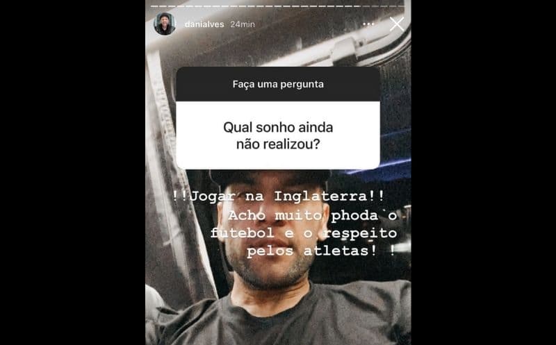 Daniel Alves sonha em jogar na Inglaterra