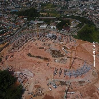 Os trabalhos na Arena MRV estão em dia e a obra deve ser entregue no prazo previsto, em 2022