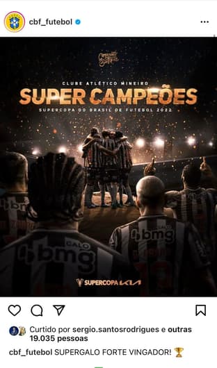 Sérgio alega que seus filhos curtiram o post do Galo Supercampeão Brasileiro