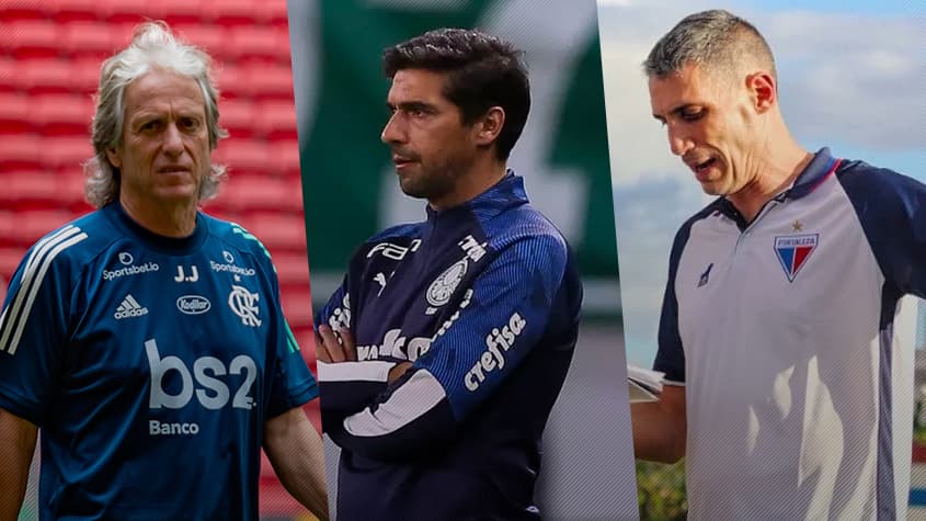 Montagem - Jorge Jesus, Abel Ferreira e Juan Pablo Vojvoda