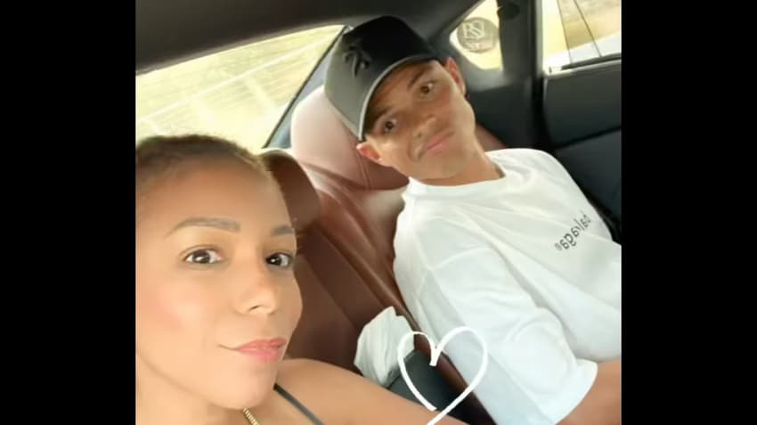 Thiago Silva e esposa