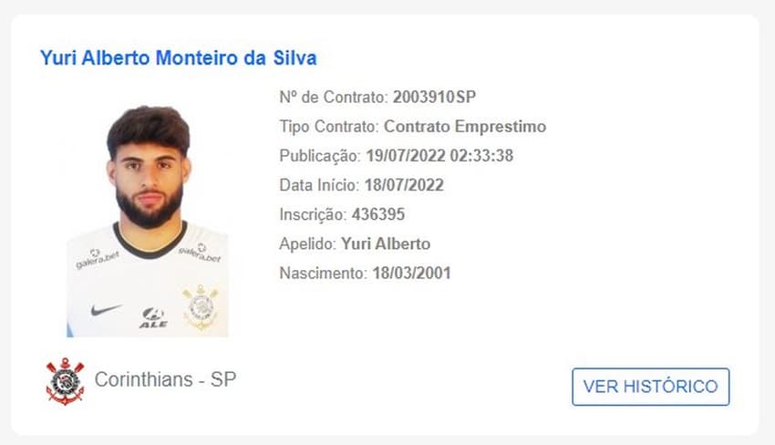 BID Yuri Alberto - Corinthians