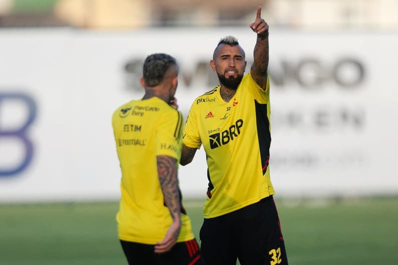 Vidal - Treino do Flamengo