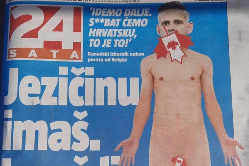 Técnico do Canadá, John Herdman, pelado na capa do jornal 24 Sata