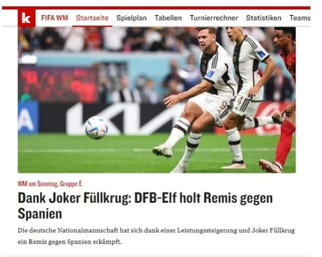 Kicker elogia Füllkrug