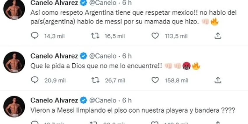 canelo ameaça messi