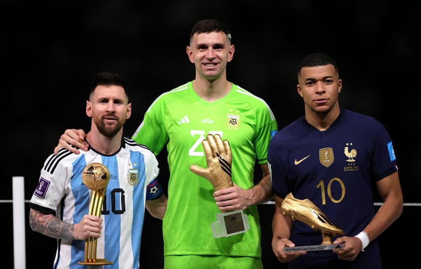 Mbappé, Messi e Martínez