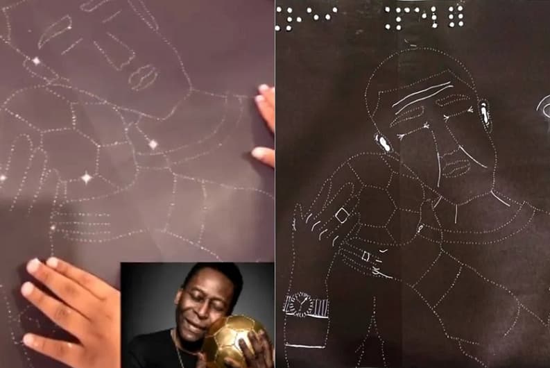 Pelé em braille