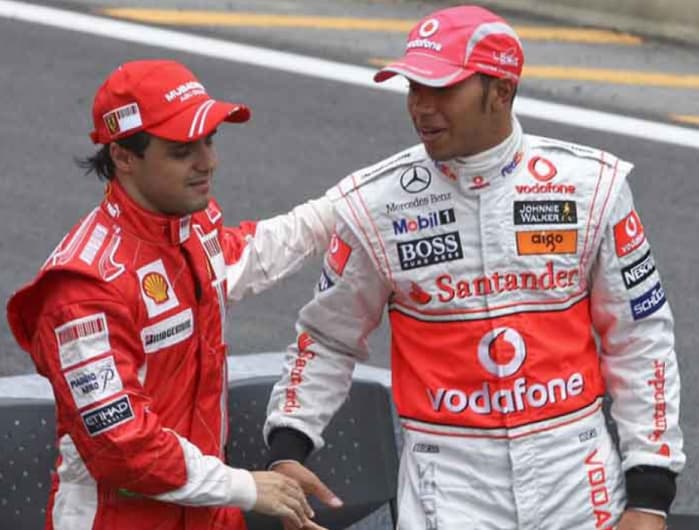 hamilton e massa 2008