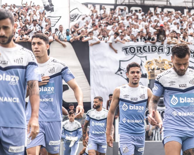 Santos torcida treino aberto antes de jogo com o Vasco