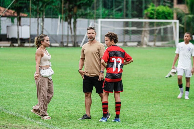 Diego Ribas e seu filho Davi