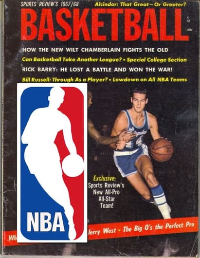 Jerry West capa Sports Review Basketball 1967