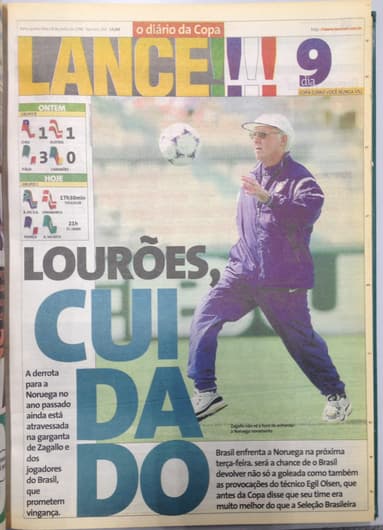 Capa Lance! - Zagallo 1998