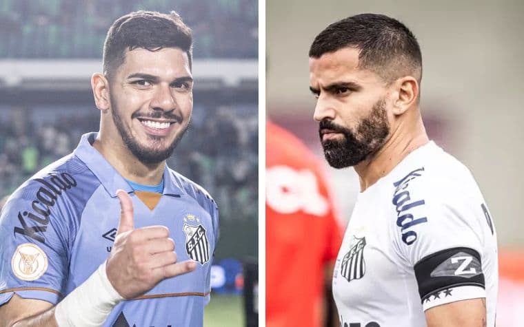 João Paulo e Tomás Rincón, capitães do Santos