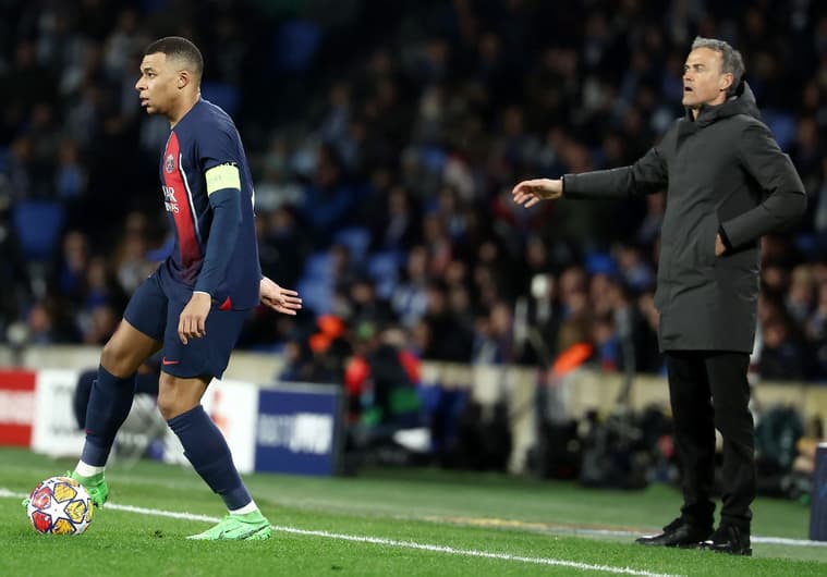 Mbappé e Luis Enrique - PSG