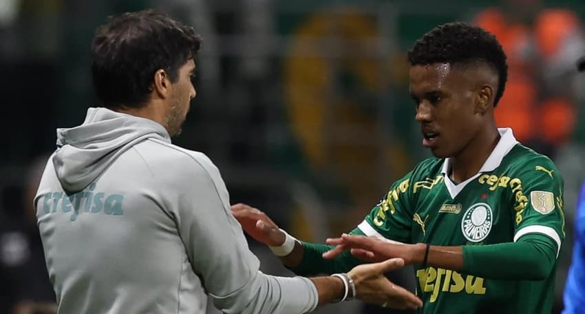 Abel Ferreira e Estêvão – Palmeiras x Botafogo-SP