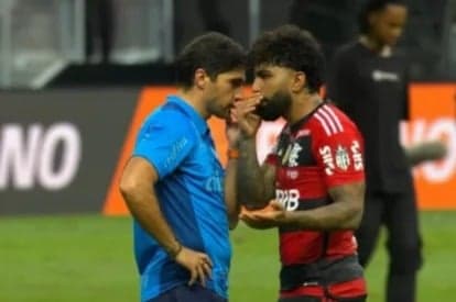 Abel Ferreira e Gabigol, Palmeiras x Flamengo