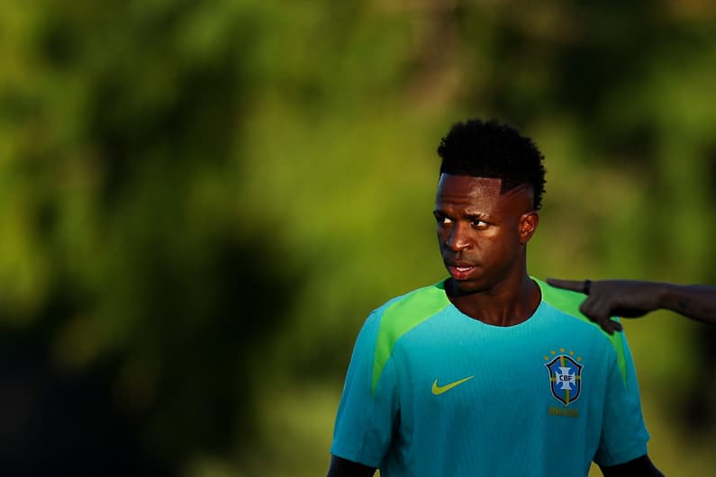 Espera-se ver Vinicius Júnior decisivo no jogo do Brasil hoje. Foto: Buda Mendes / GETTY IMAGES NORTH AMERICA / Getty Images via AFP)