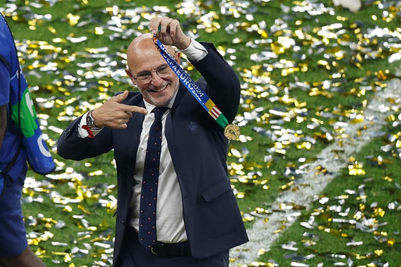 Luís de la Fuente comemora o título da Eurocopa da Espanha